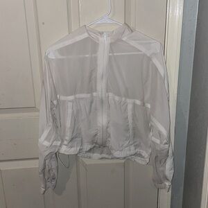 White lululemon light windbreaker jacket
